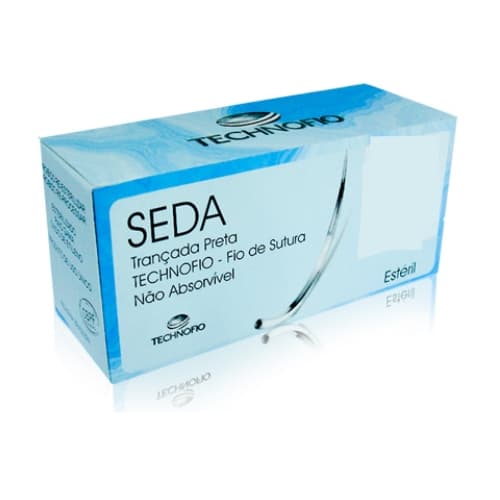 Fio de Sutura 3.0 Seda Preto 24 Envelopes - Technofio