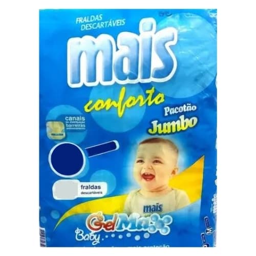 Fralda Infantil Descartável Jumbo M Com 80 Unidades Mais Conforto