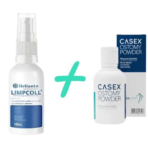 Kit Proteção e Remoção: Limpcoll + Pó para Estomia - Suturas online | Produtos para Saúde, médico-hospitalar, home care