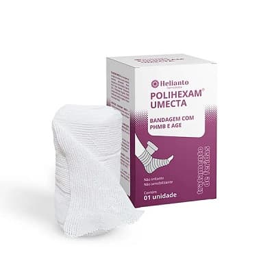 Bota De Unna com PHMB e Age 10,2cm X 9,14m - Polihexam Umecta - Helianto