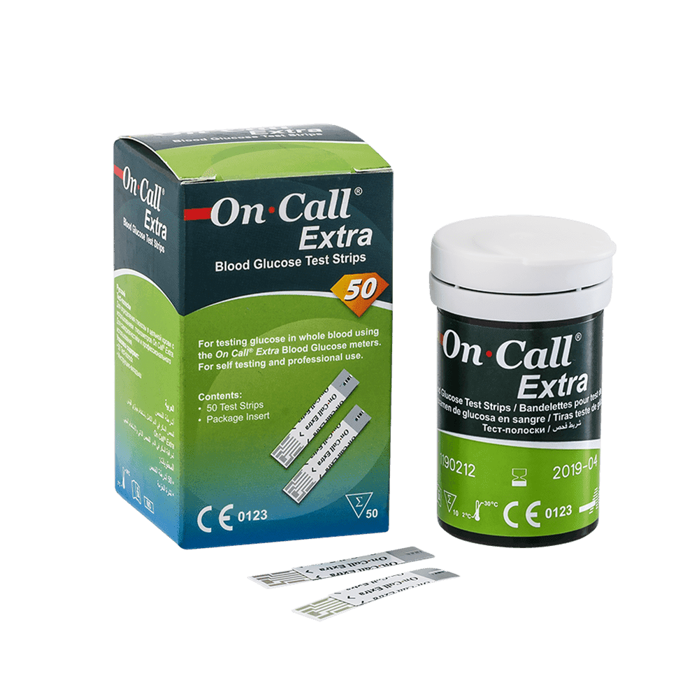 On Call® Extra tira para teste de glicemia em frasco - MedLevensohn