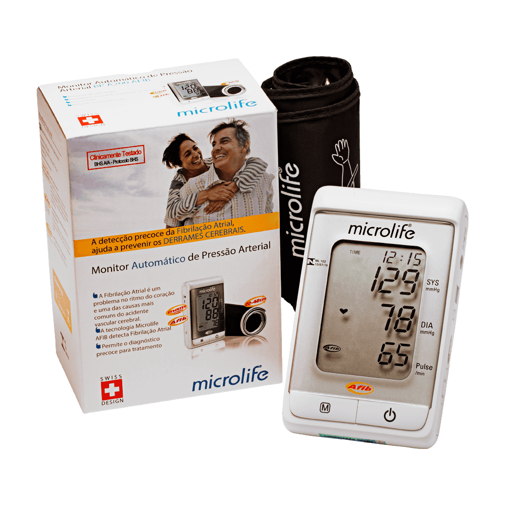 Microlife® Monitor Automático de Pressão Arterial de Braço AFIB BPA200 - MedLevensohn