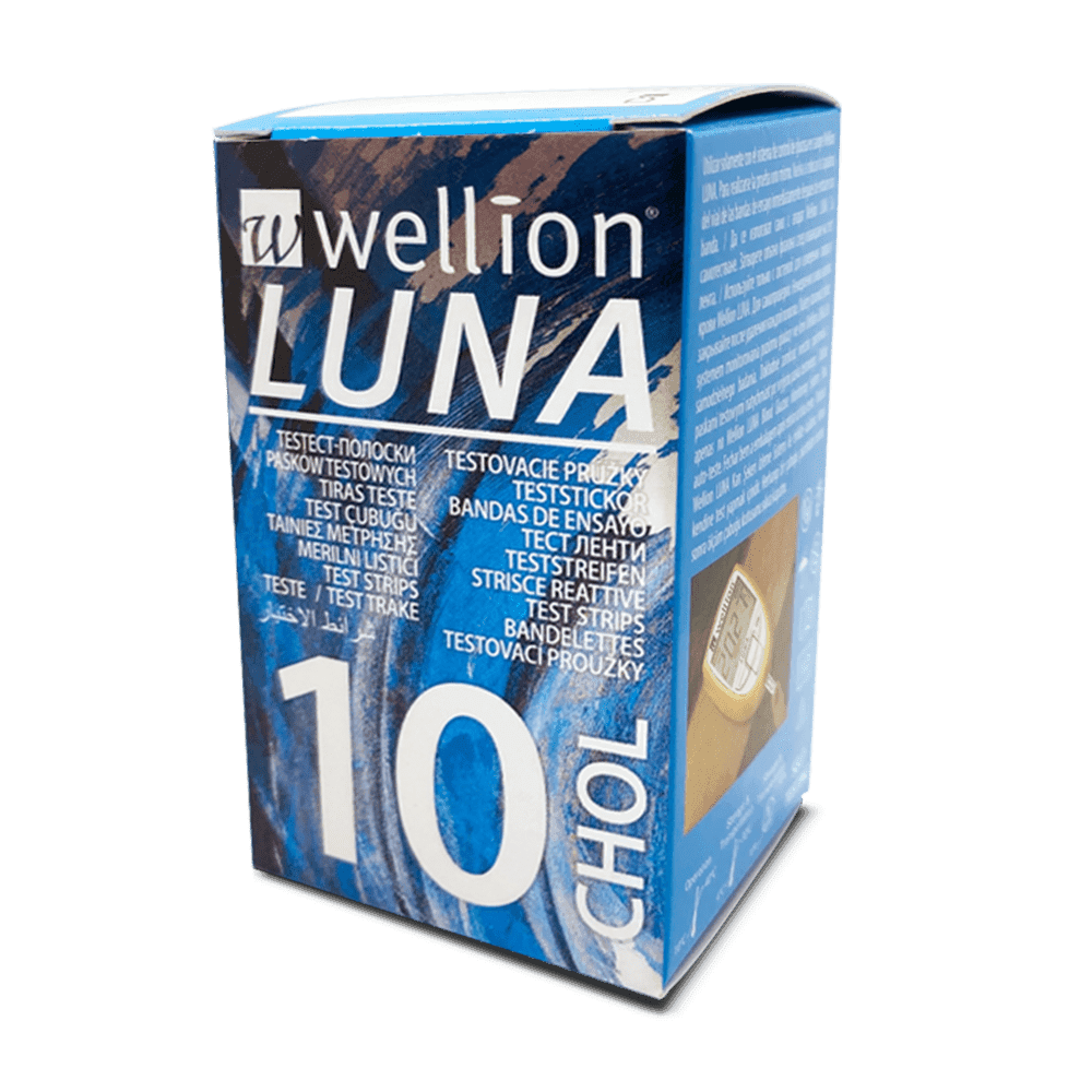 Wellion® Luna Tira para Teste de Colesterol Total em Frasco