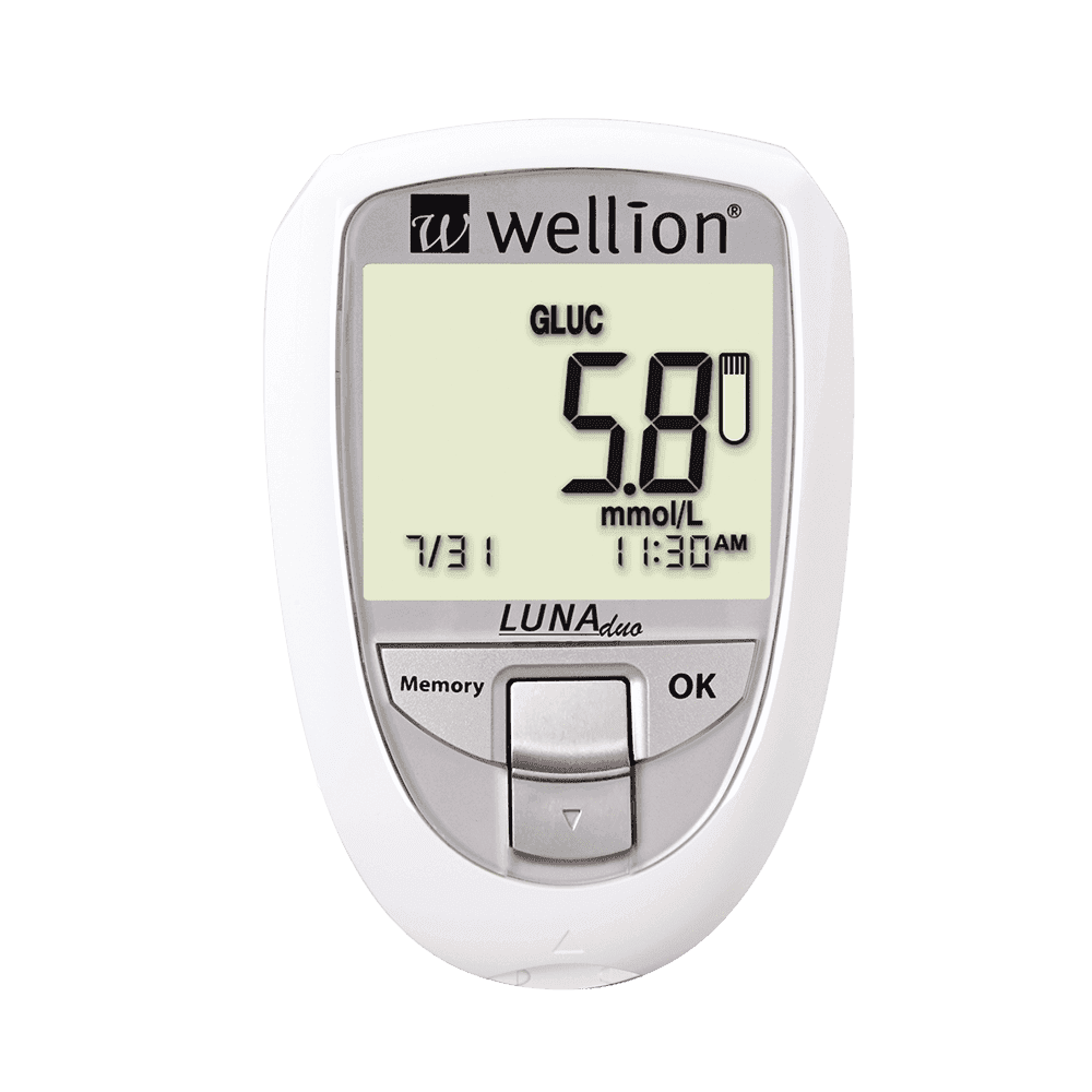 Wellion® Luna Duo Monitor de Colesterol e Glicemia - MedLevensohn