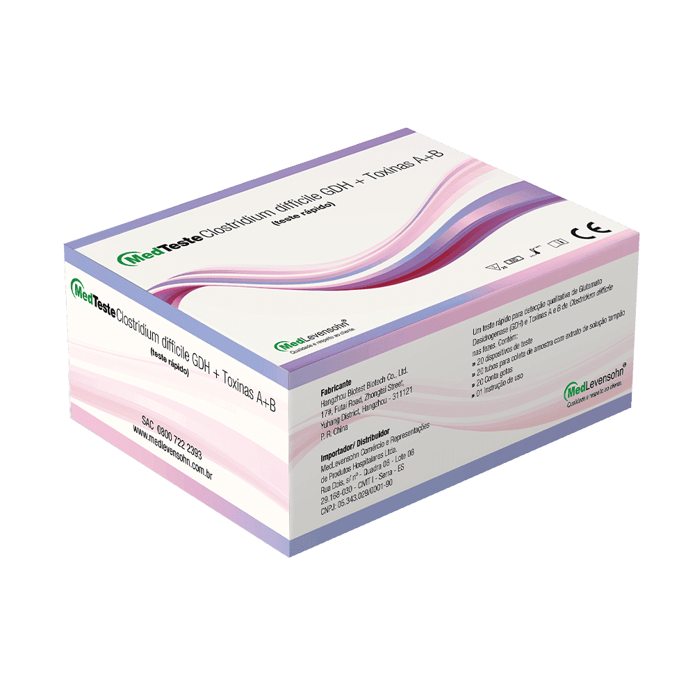 MedTeste Clostridium Difficile GDH + Toxinas A+B - Teste Rápido - MedLevensohn