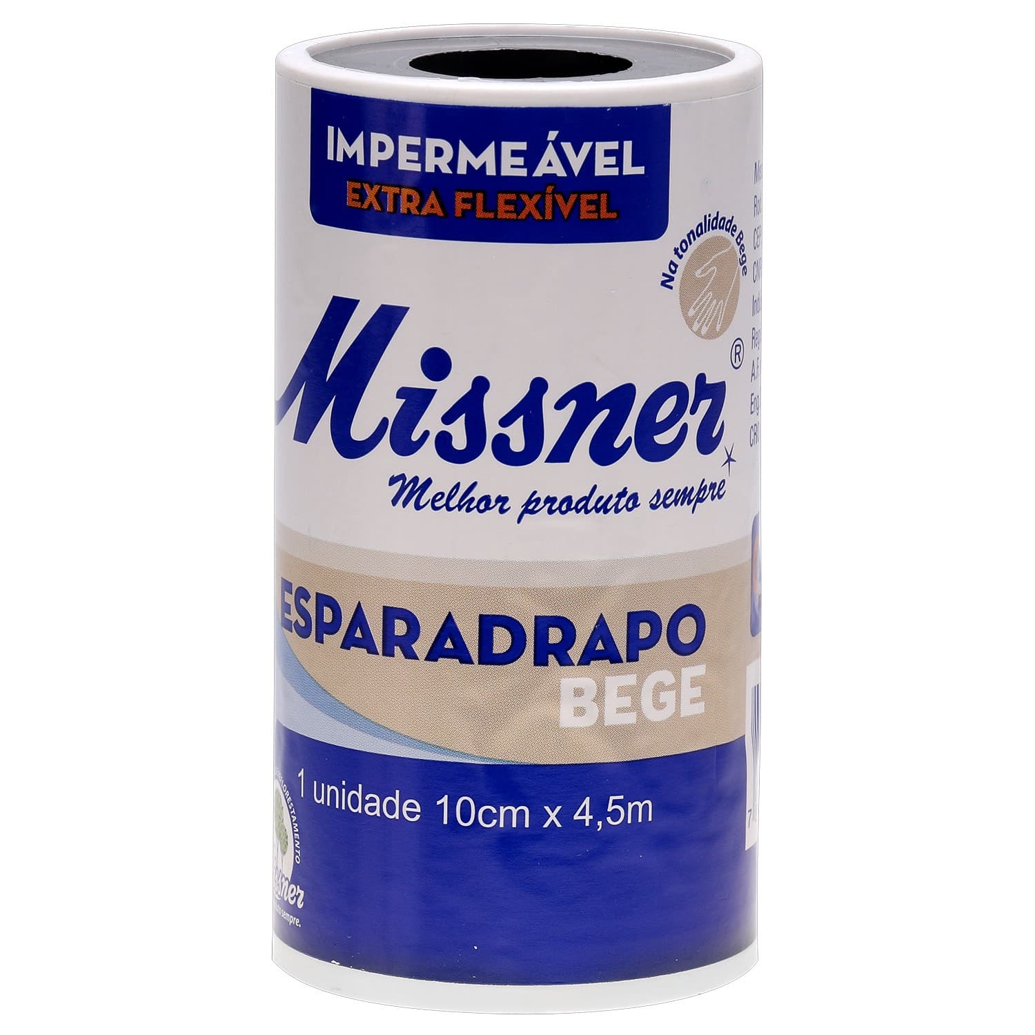 Esparadrapo Impermeável 10cmx4,5m Missner (Bege) - Portal do Médico