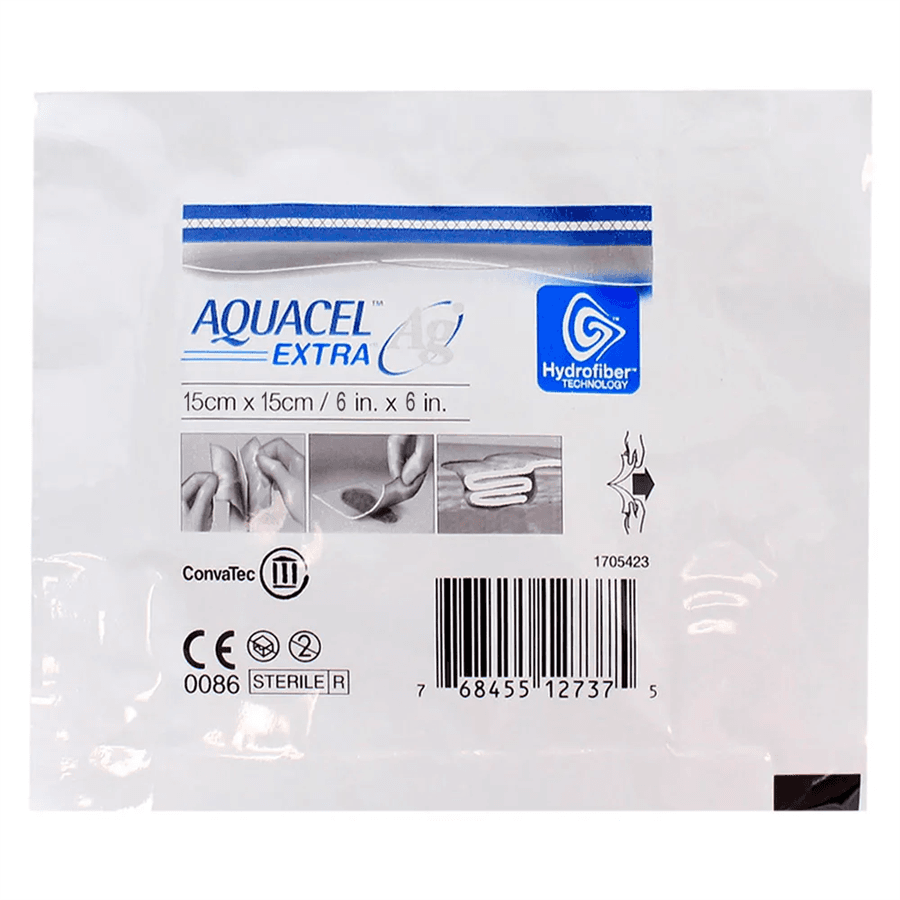 Curativo de Hidrofibra Estéril Aquacel AG EXTRA (15cm x 15cm) | - Portal do Médico