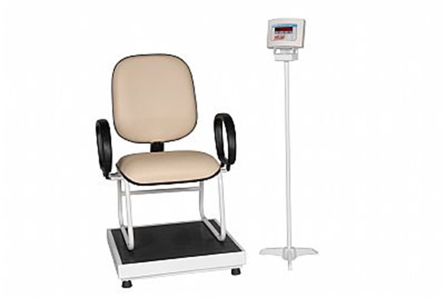 Balança Digital 300 kg com Cadeira para o Paciente - Welmy - Portal do Médico
