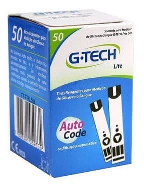 50 Tiras Reagentes G-tech Lite Teste De Glicemia - Portal do Médico