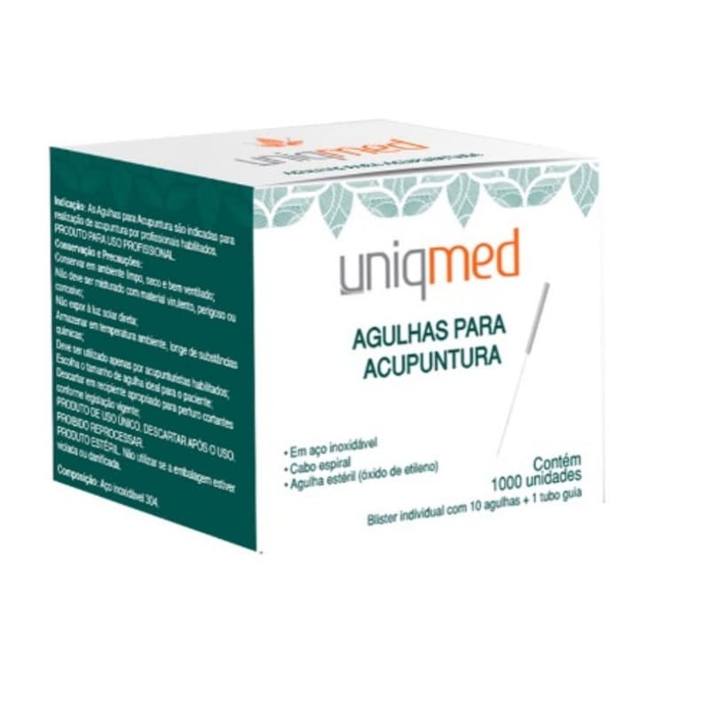 Agulha Para Acupuntura Uniqmed - Caixa C/ 1000 Unidades - Portal do Médico