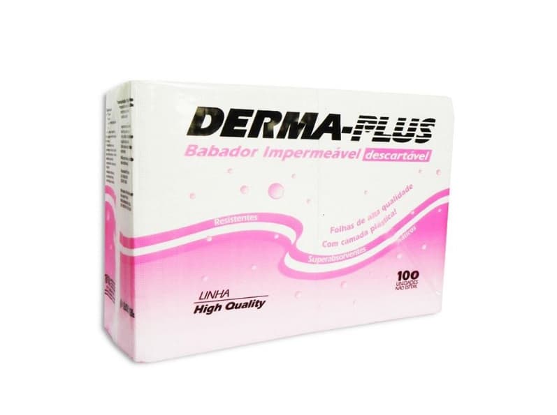 Babador Imp. Descartável 33x47 100un Derma Plus (Branco) - Portal do Médico