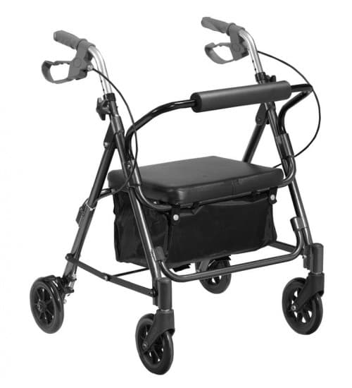 Andador Dobravel Em Alumínio 4 Rodas Com Freio Flex Mobil - Portal do Médico