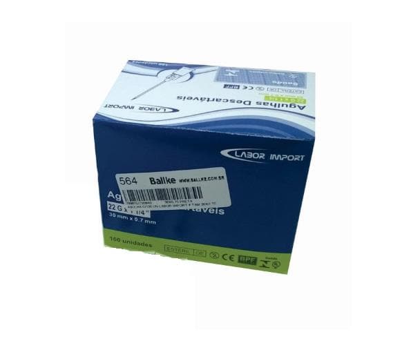 Agulha C/100 Un Labor Import (30x0,70(Preta)) - Portal do Médico