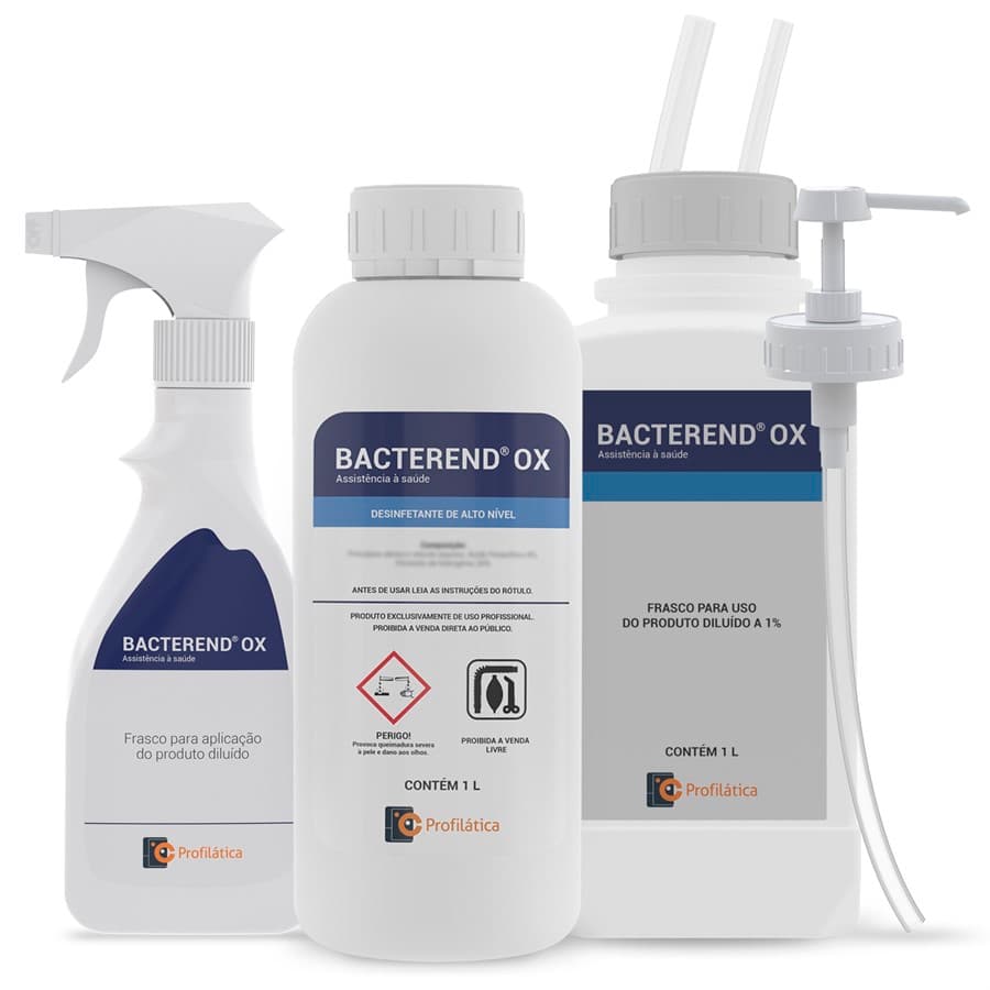 KIT BACTEREND OX Ácido Peracético com Frasco Diluidor | Profilática - Portal do Médico