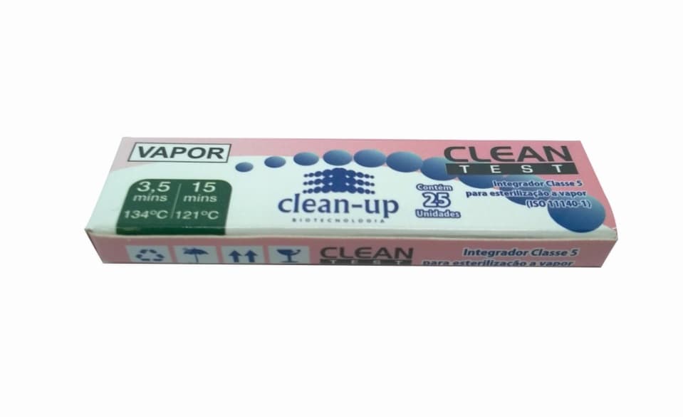 Indicador Classe 5 Esterilização Vapor Clean (25unid) - Portal do Médico