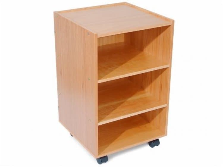 Armário Móvel Com 3 Prateleiras Em Mdf Bella Arktus (Marrom-Escuro) - Portal do Médico