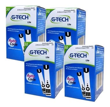 Tiras Glicose Fita Glicemia 200 Unid Gtech Lite Frete Grátis - Portal do Médico