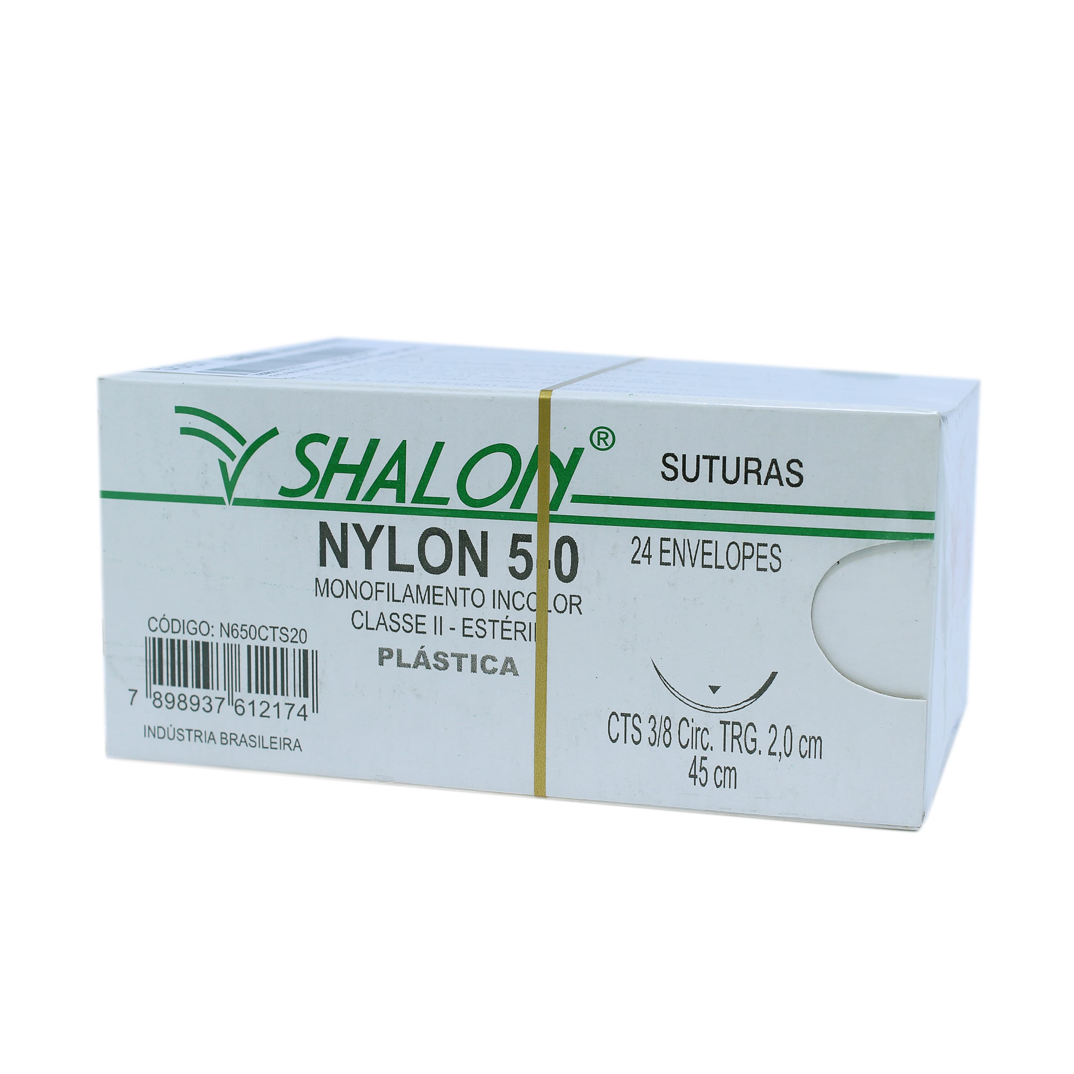 Fio Sutura Nylon Incolor Cirurgia Plástica Cx C/24un Shalon (3-0-45cm-Ag3/8cir.Trg2.0) - Portal do Médico