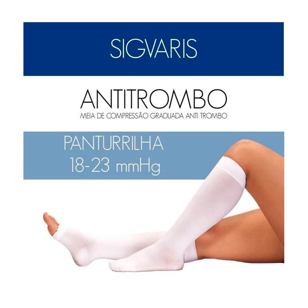 Meia Compressiva Antitrombo 3/4 18-23mmhg Branca Sigvaris (P) - Portal do Médico