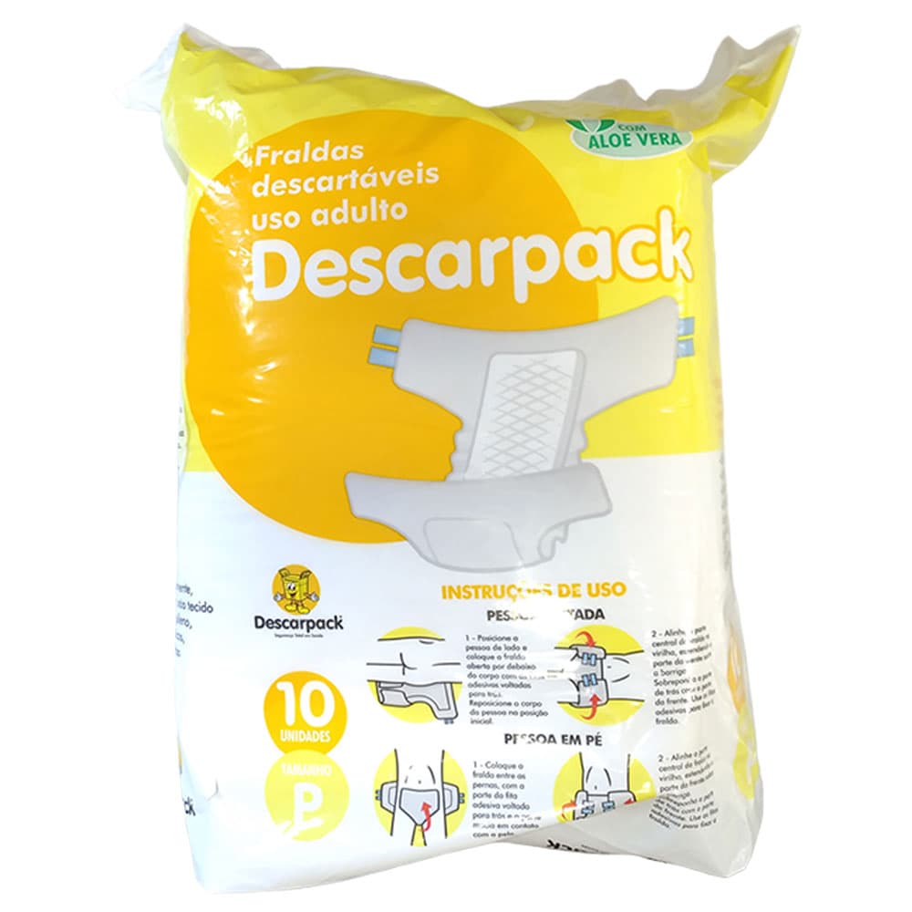 Fralda Geriatrica Acamados Descarpack (P(C-10unidades)) - Portal do Médico