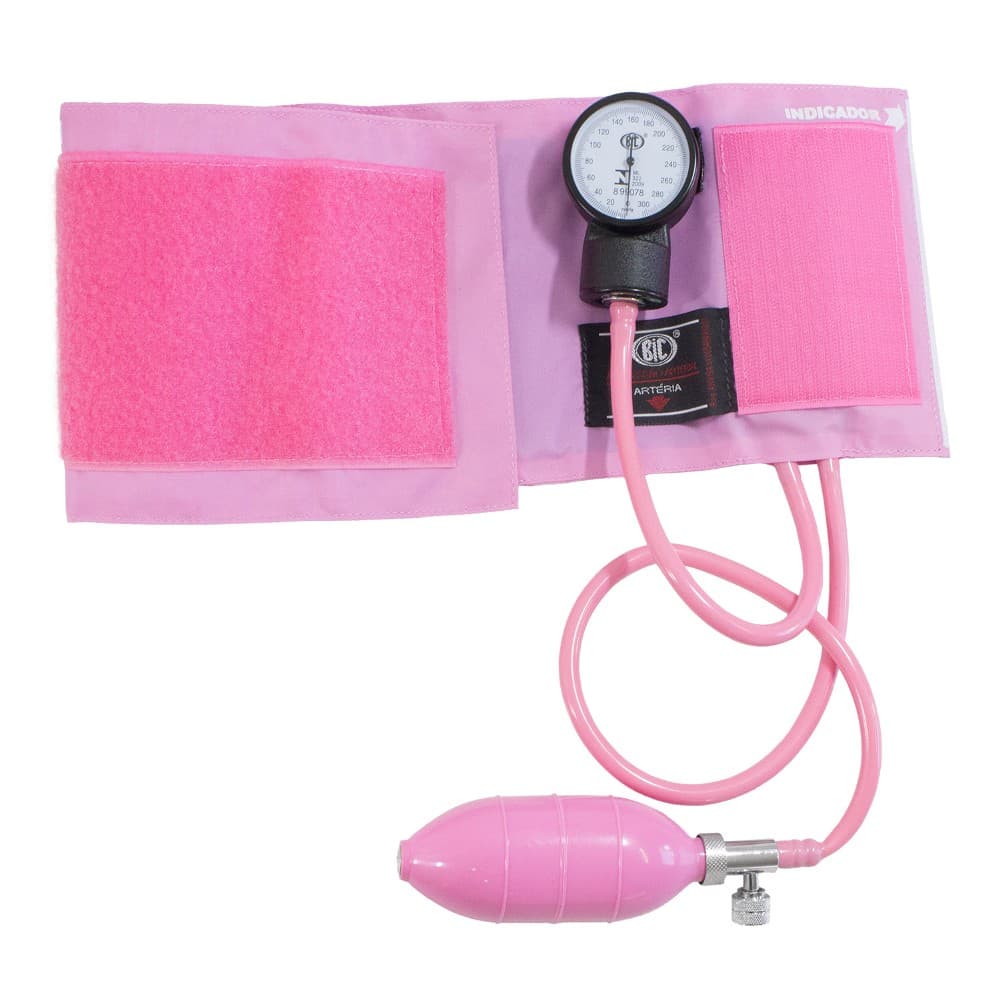 Aparelho De Pressão Nylon Metal Bic (Rosa-Com-Esteto) - Portal do Médico