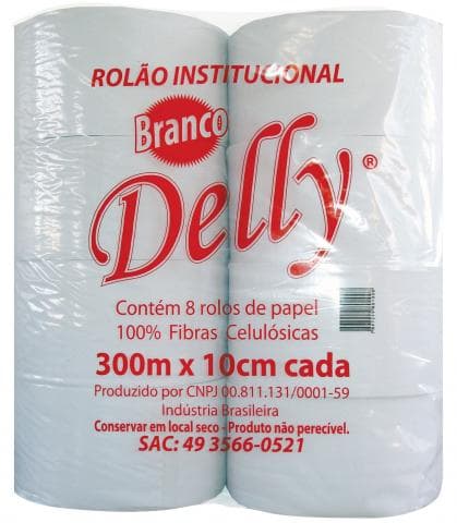 Papel Higienico Rolao 10x300m C/8 Rolos Branco Delly Guapel - Portal do Médico