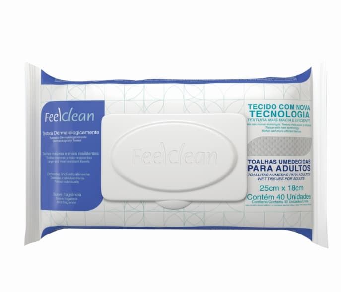 Toalhas Umedecidas Para Adultos Feelclean 40un 25cmx18cm - Portal do Médico