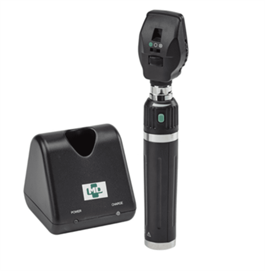Oftalmoscópio 3.5V com Cabo Recarregável de Lítio e Carregador de Mesa - Portal do Médico