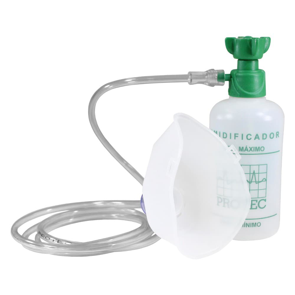 Umidificador Oxigênio 250ml C/ Ext E Máscara Adulto Protec - Portal do Médico