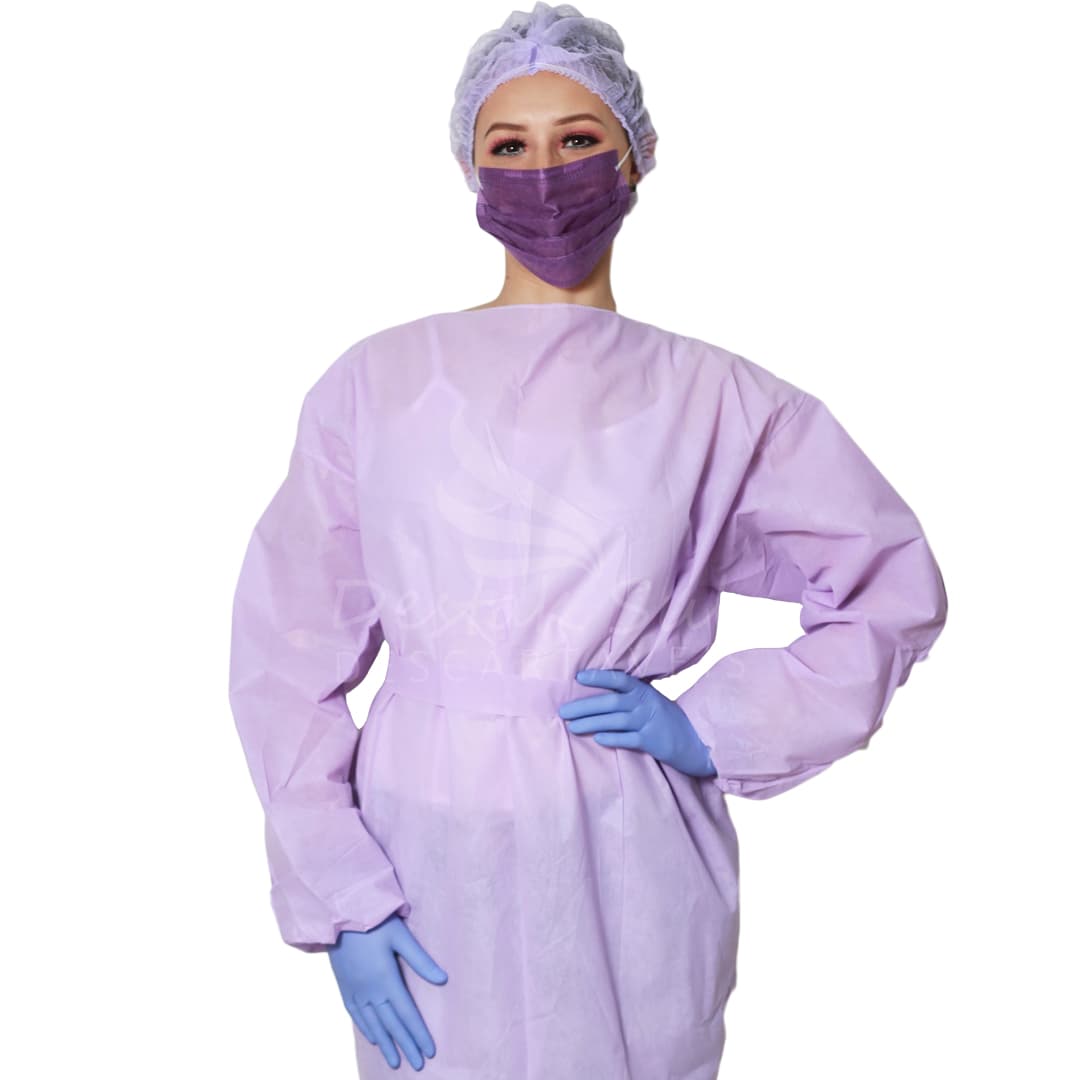 AVENTAL ML LILAS 40G C/ TIRAS C/ 5 UN DESTAK - Portal do Médico