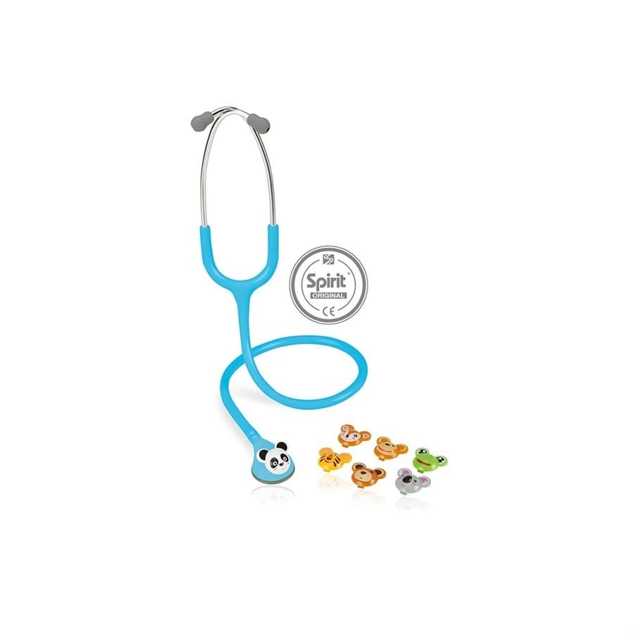 Estetoscópio Master Lite Pediátrico Fun-Animal Azul - Spirit - Portal do Médico