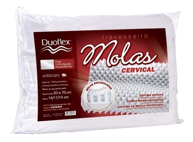 Travesseiro Molas Anatomico Cervical Duoflex - Portal do Médico