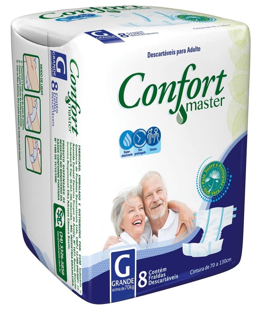 Fralda Adulto Confort Master (G-8-Unidades) - Portal do Médico