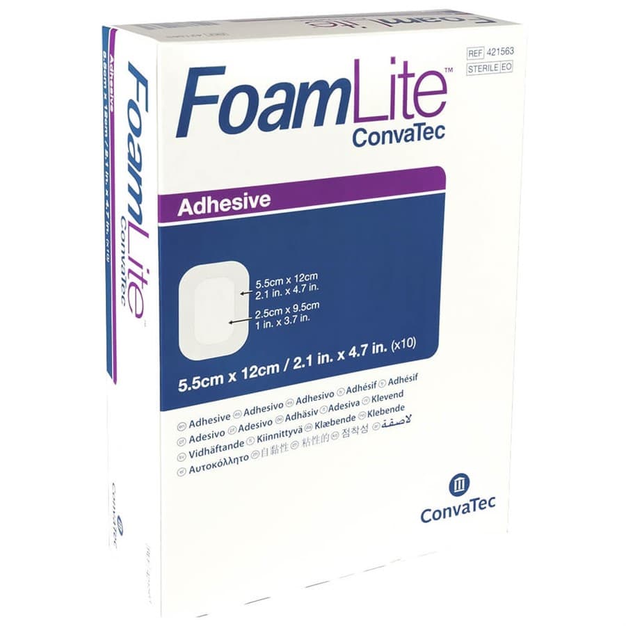 Curativo Foam Lite 5.5cm x 12cm (c/ 10un) | ConvaTec - Portal do Médico