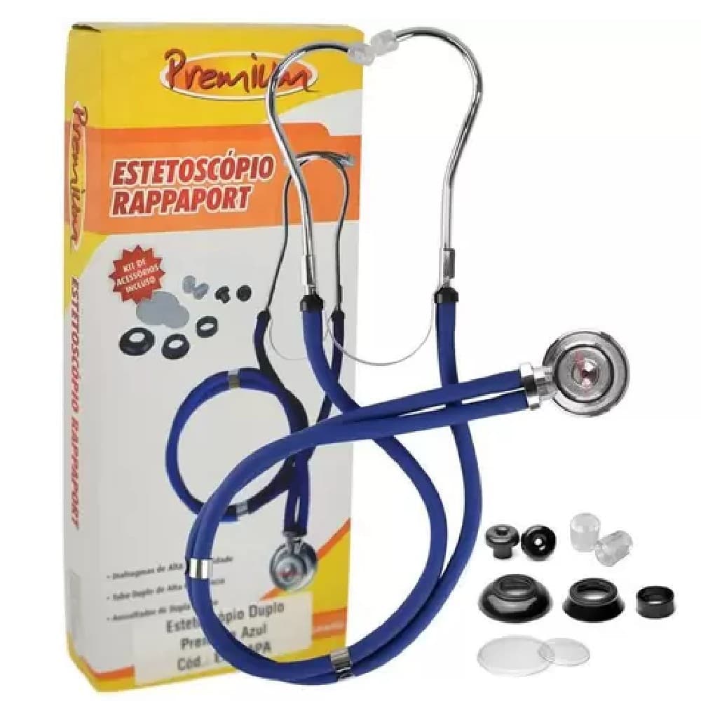 Estetoscopio Premium Rappaport Azul - Portal do Médico
