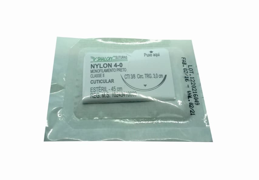 Fio Sutura Nylon Preto Com 24 Unidades Fio 45cm (4-0-Ag-3,0cm3/8triangular) - Portal do Médico