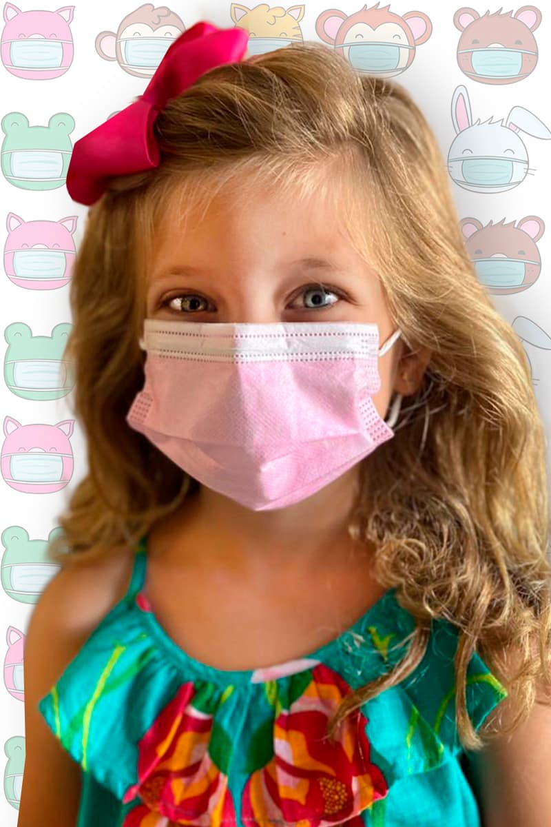 MÁSCARA INFANTIL DESCARTÁVEL ROSA C/ ELAST CX C/ 50 UN NO TAMANHO IDEAL - Portal do Médico