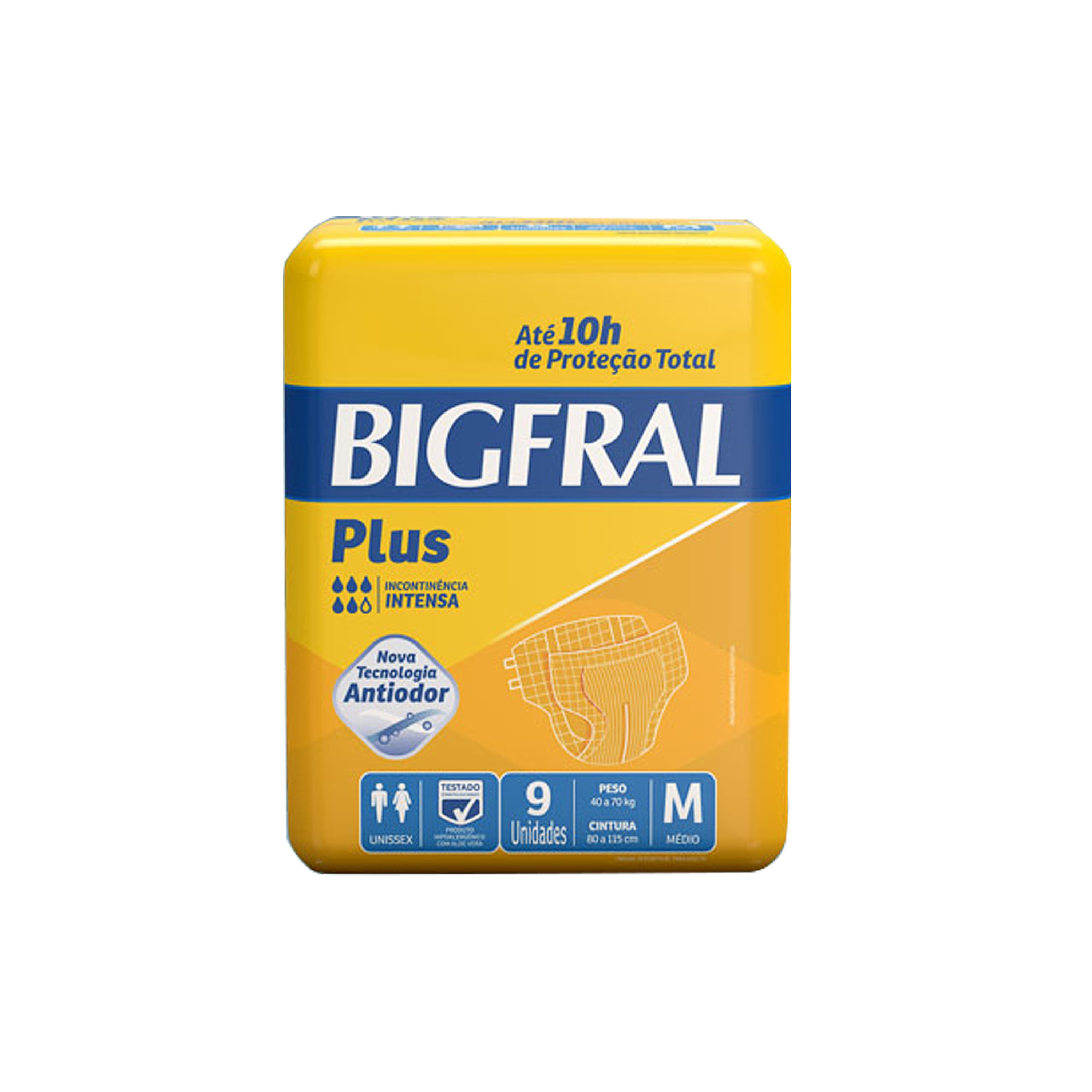 Fralda Geriatrica Bigfral Plus (M(C/9un)) - Portal do Médico