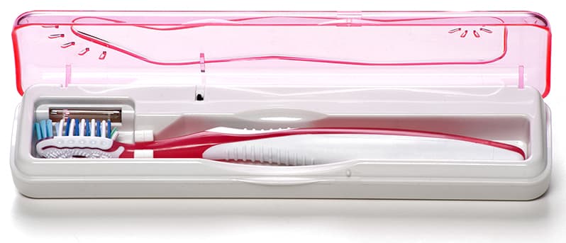 Esterilizador de Escova de Dente Portátil Rosa - Portal do Médico