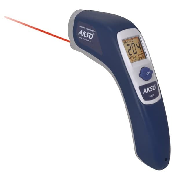 Termometro Digital Infravermelho -60+500°C C/Mira Laser Akso - Portal do Médico
