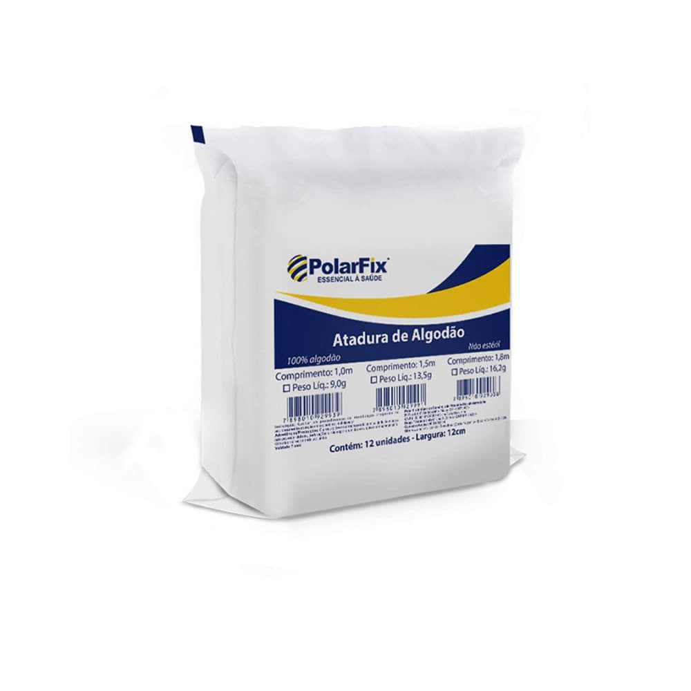 Atadura Algodão Polarfix 15x1,5m Pacote Com 12 - Portal do Médico