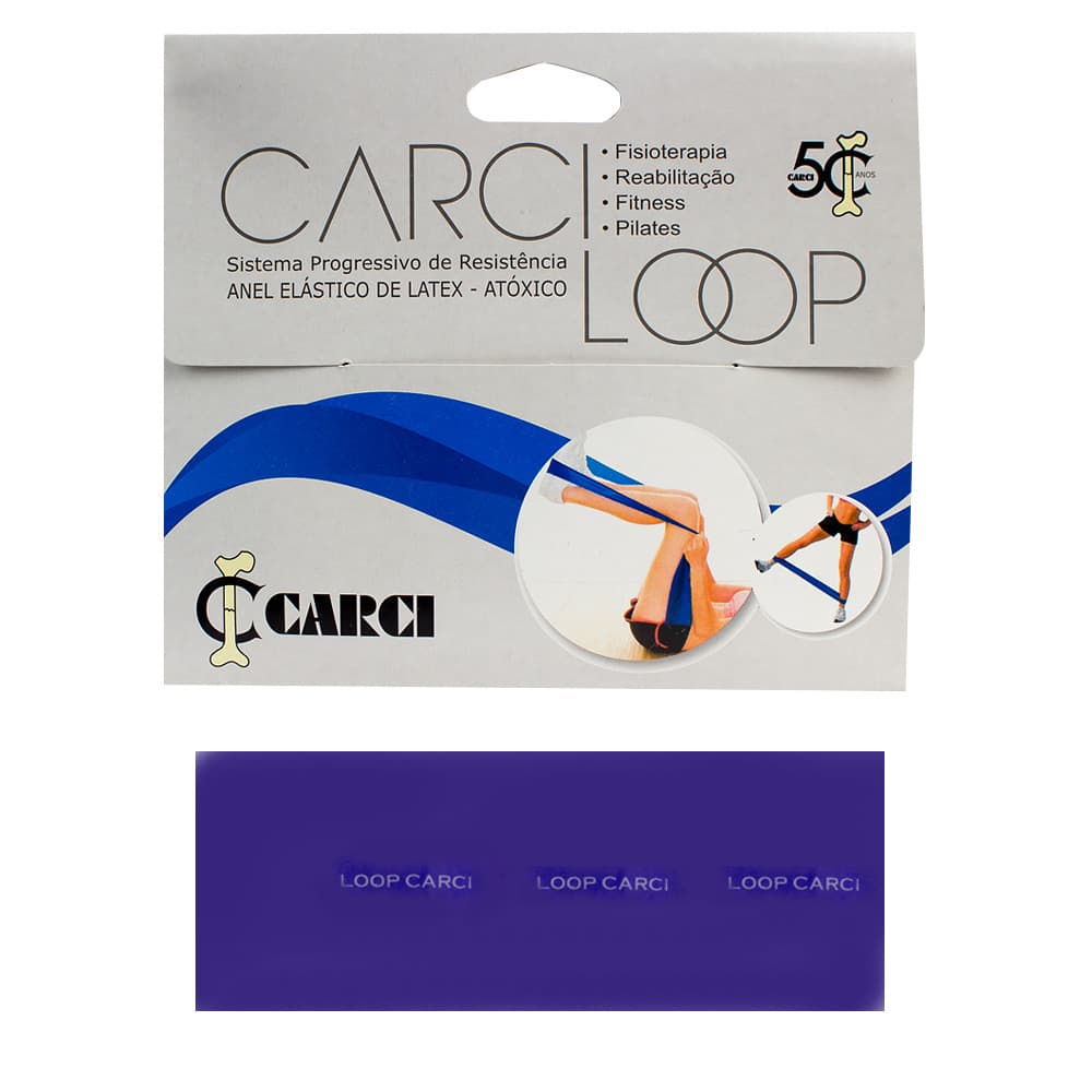 Faixa Elástica Mini Band Carci Loop Tam 30x10cm Carci (Forte(Roxo)) - Portal do Médico