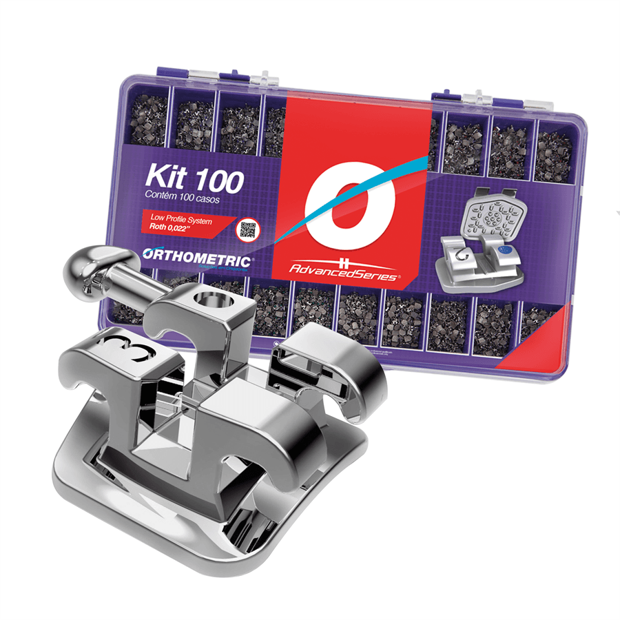 Kit Braquete Metal Advanced Series Roth 0.022 C/100 Casos - Portal do Médico