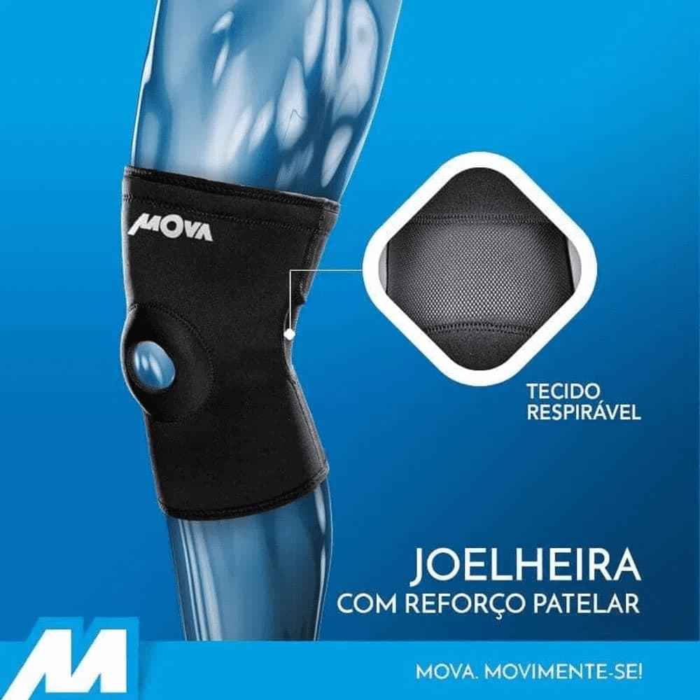 Joelheira com Reforço Patelar Mova Tamanho M - Portal do Médico