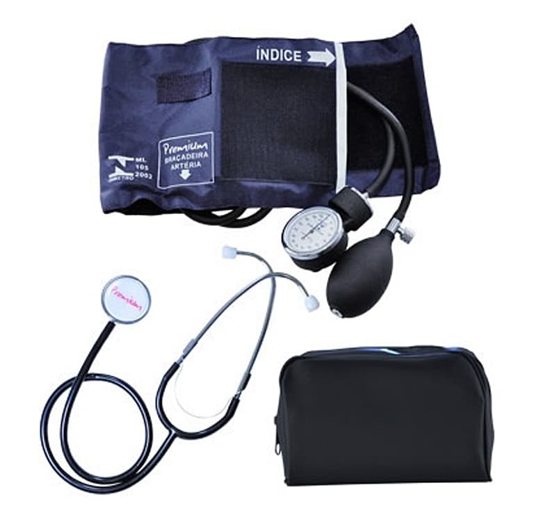 Aparelho De Pressão Esfigmo C/Esteto Fecho Velcro Premium - Portal do Médico