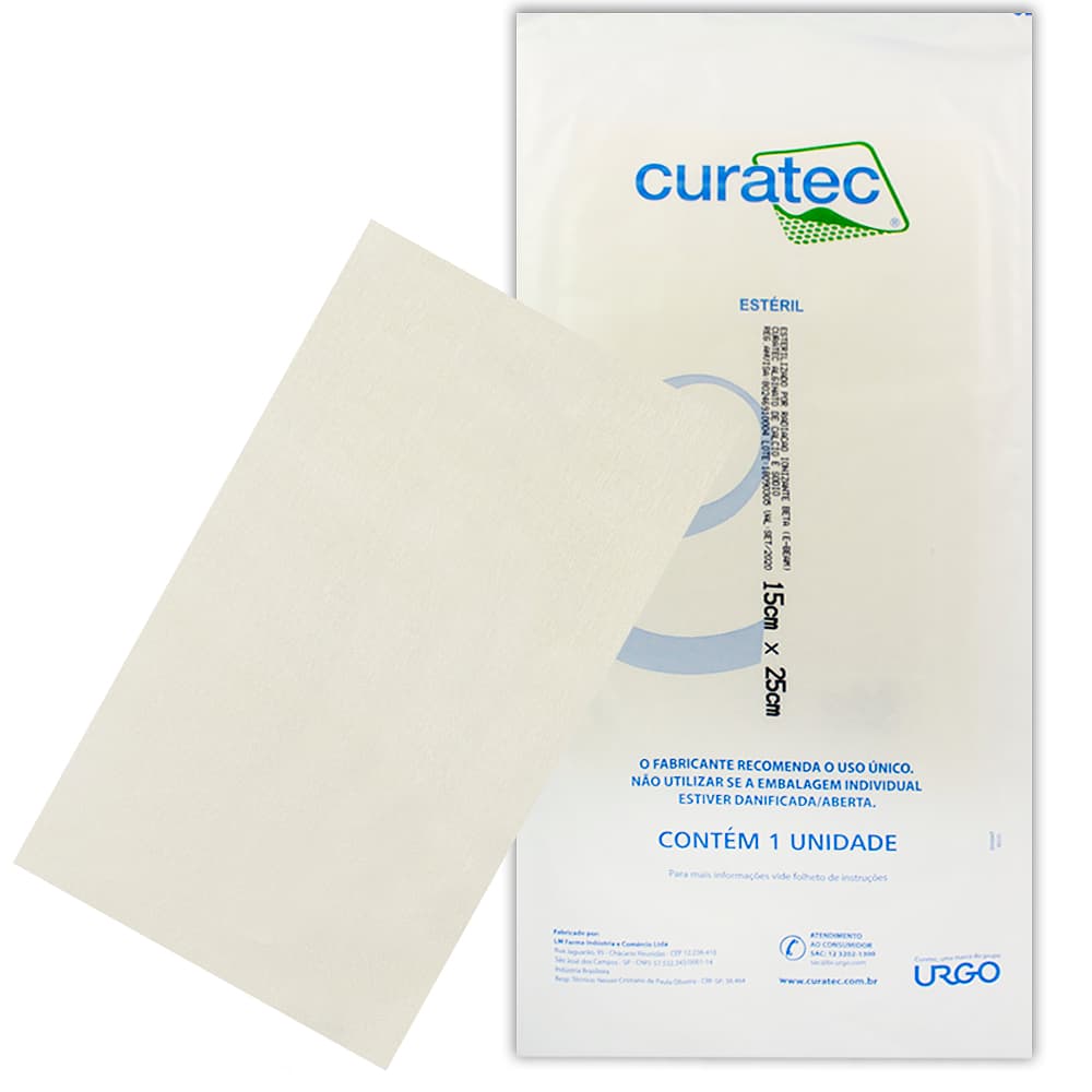 Curativo Alginato De Cálcio E Sódio A Unidade Curatec (15x25cm) - Portal do Médico
