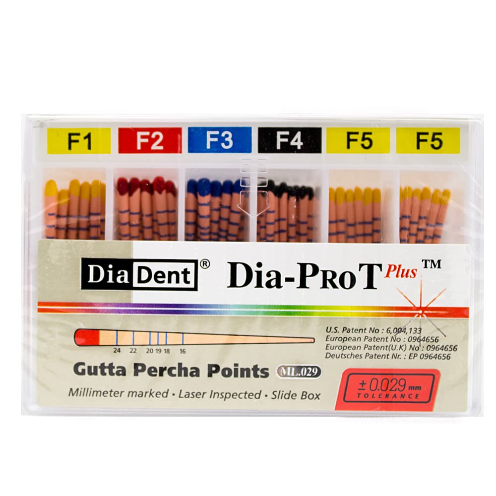 Gutta Percha Points Dia-Pro-T Plus Sortidos Diadente C/60 Un (F1-F2-F3-F4-F5) - Portal do Médico