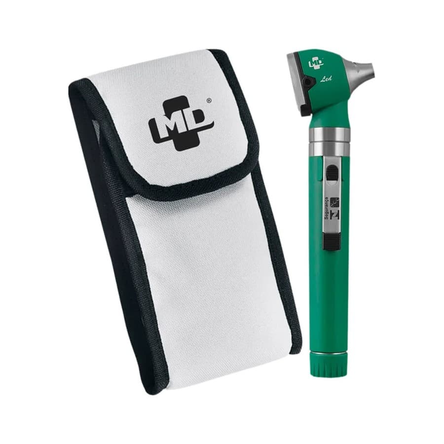 Otoscópio OMNI 3000 LED Verde com Estojo Macio - MD - Portal do Médico