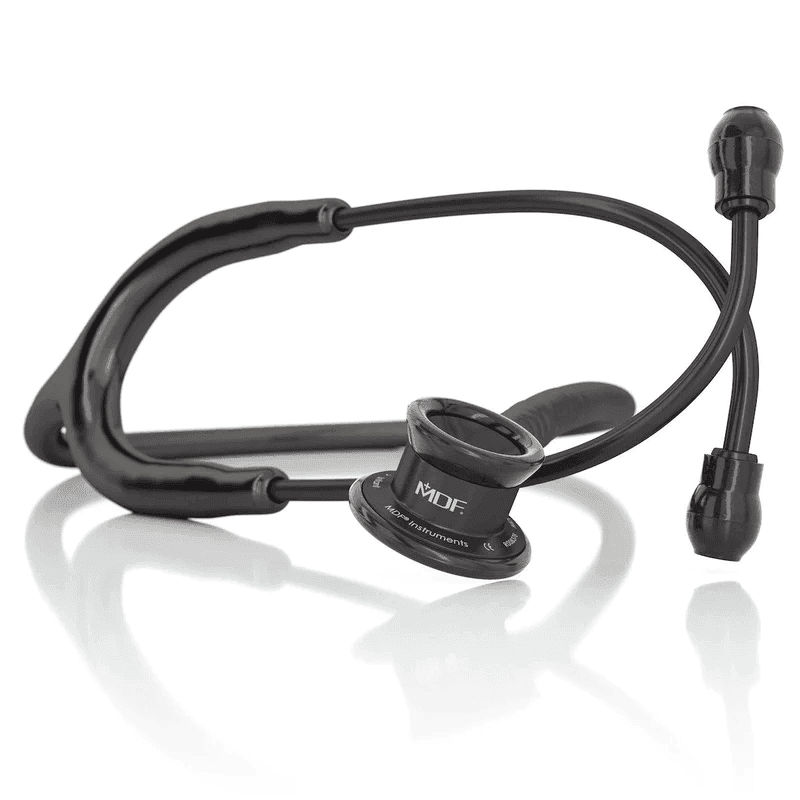 Estetoscópio Pediátrico MDONE Inox Duplo All Black - MDF 777 - Portal do Médico