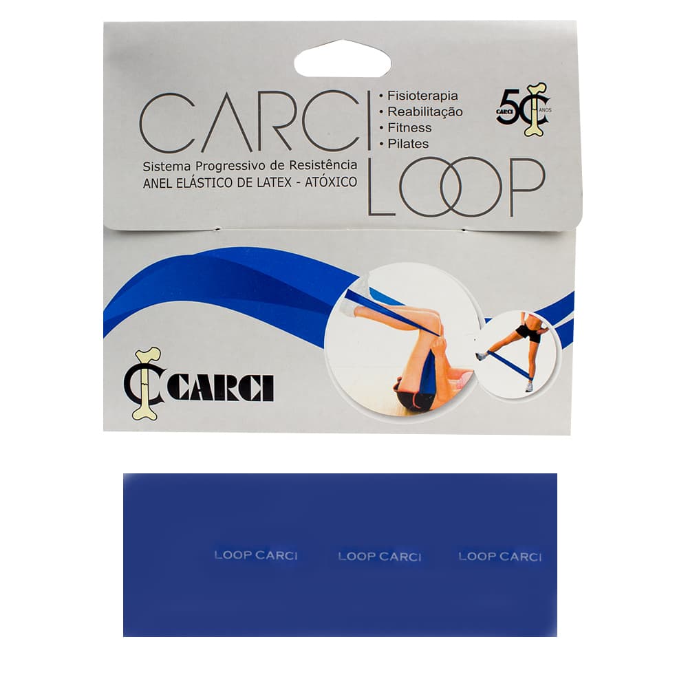 Faixa Elástica Mini Band Carci Loop Tam 35x5cm Carci (Média-Forte(Azul)) - Portal do Médico